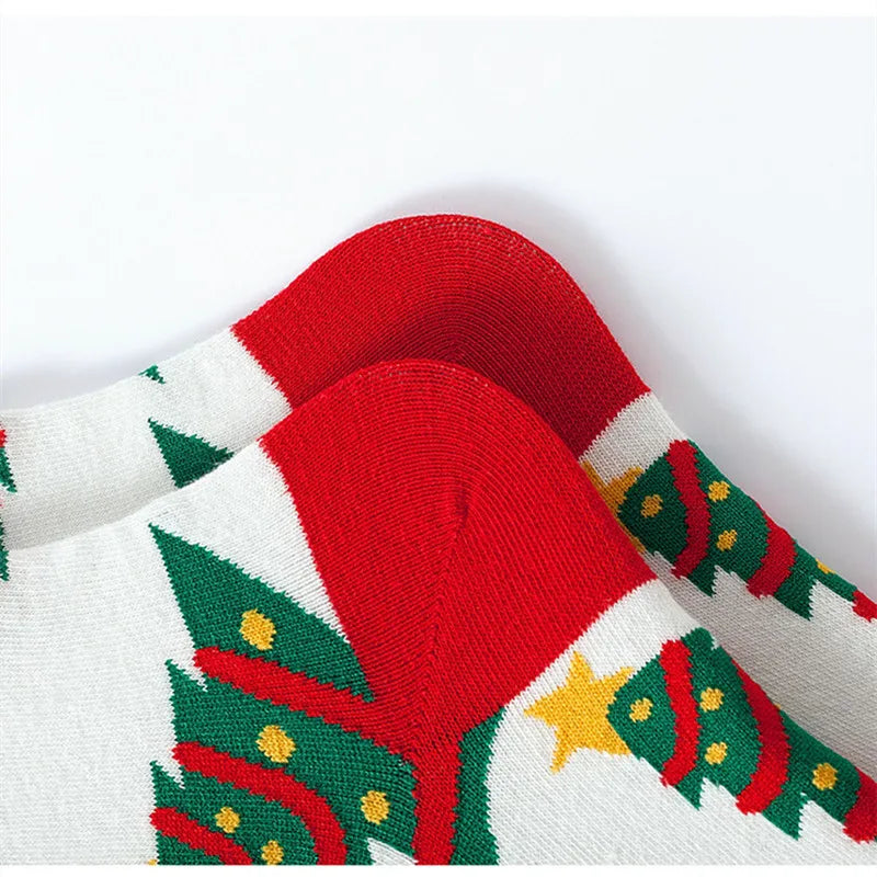 5 pairs winter Cartoon Christmas socks