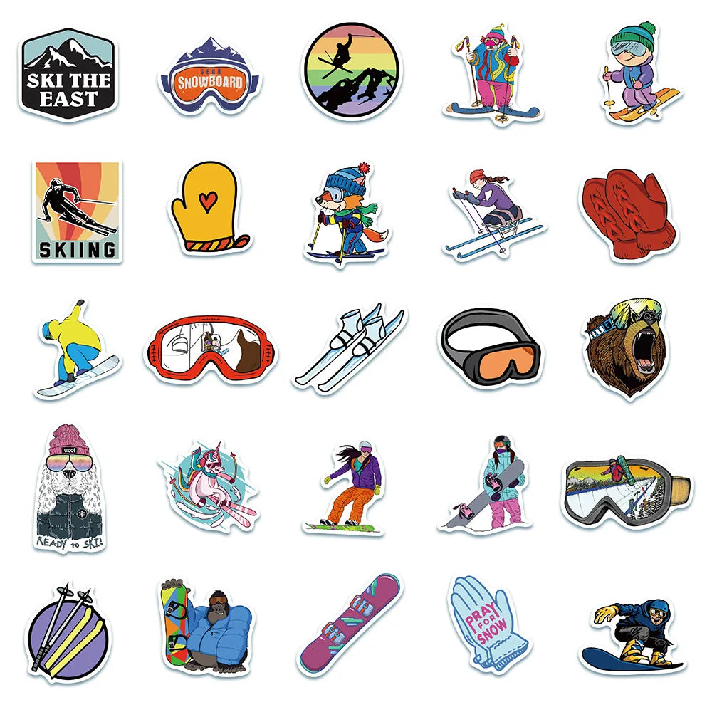 50 Pcs Winter Graffiti Stickers