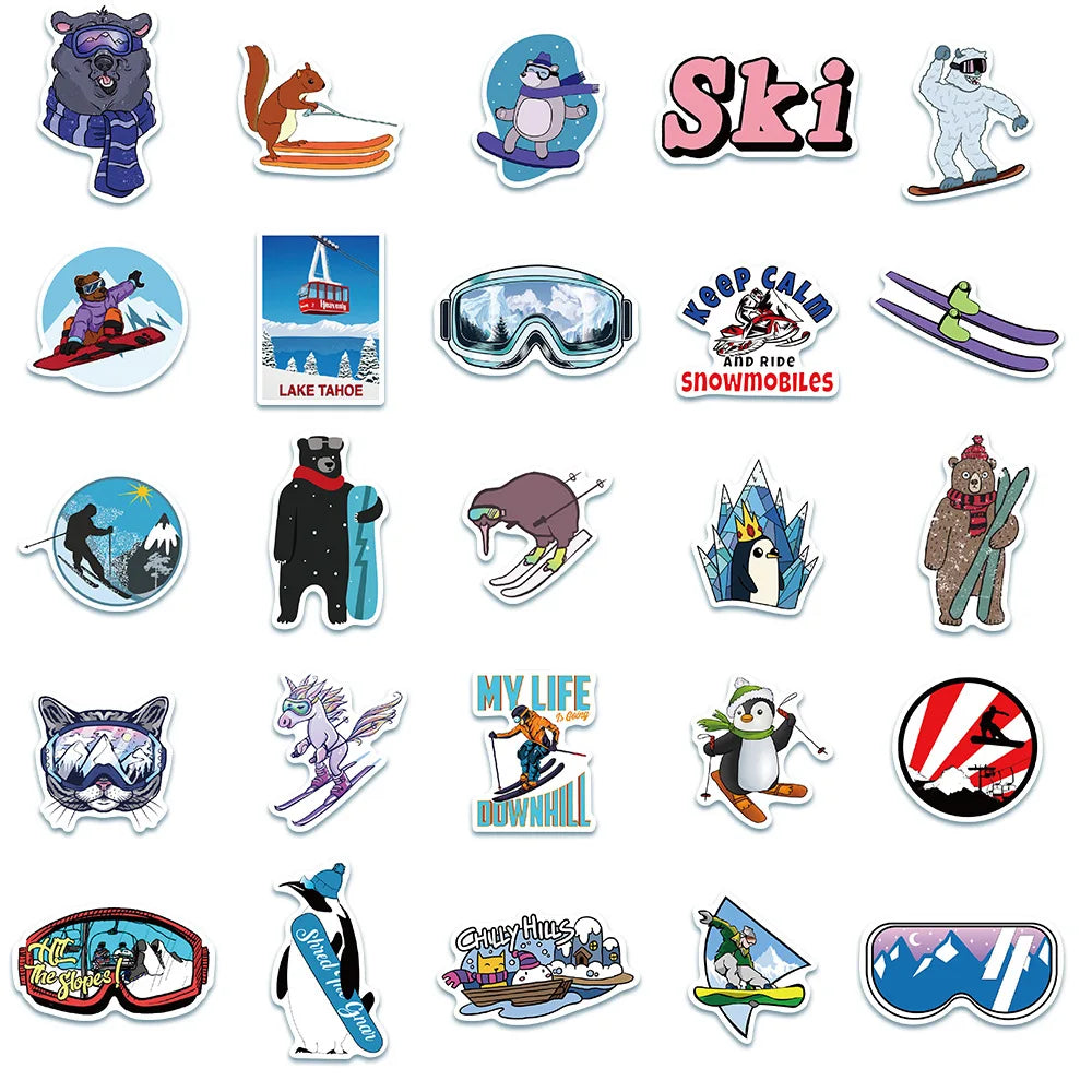 50 Pcs Winter Graffiti Stickers