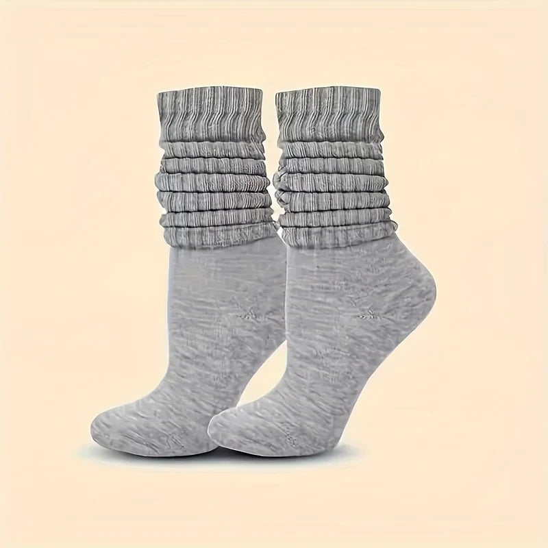 6 Pairs Women Mid-Calf Socks