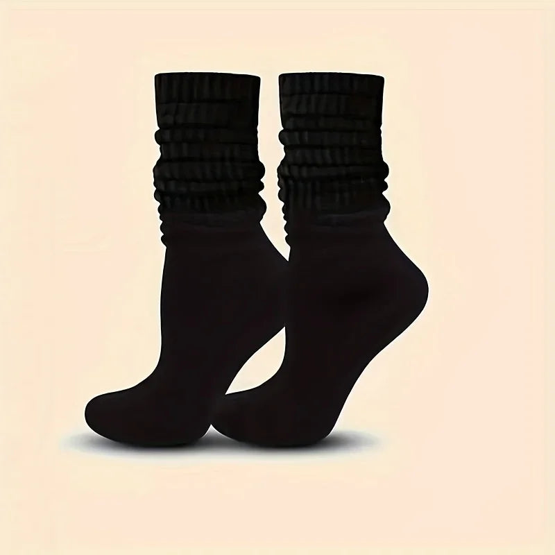 6 Pairs Women Mid-Calf Socks