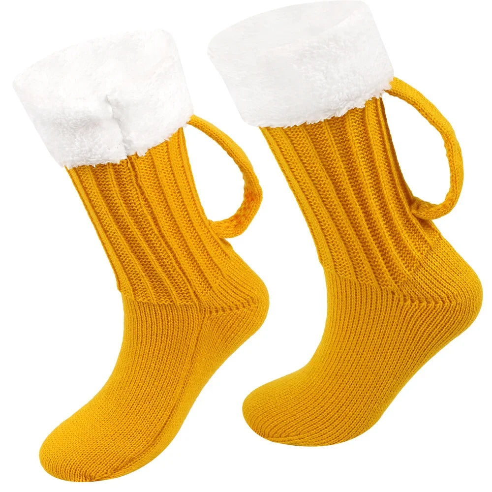 Beer Mug Knitted Socks